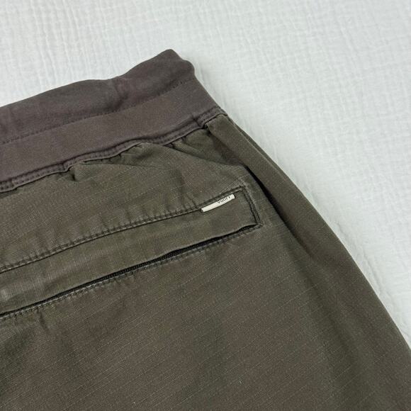 Vuori Olive Green Ripstop Traveler Jogger Pants Women Drawstring Outdoor Flawed - Picture 12 of 12